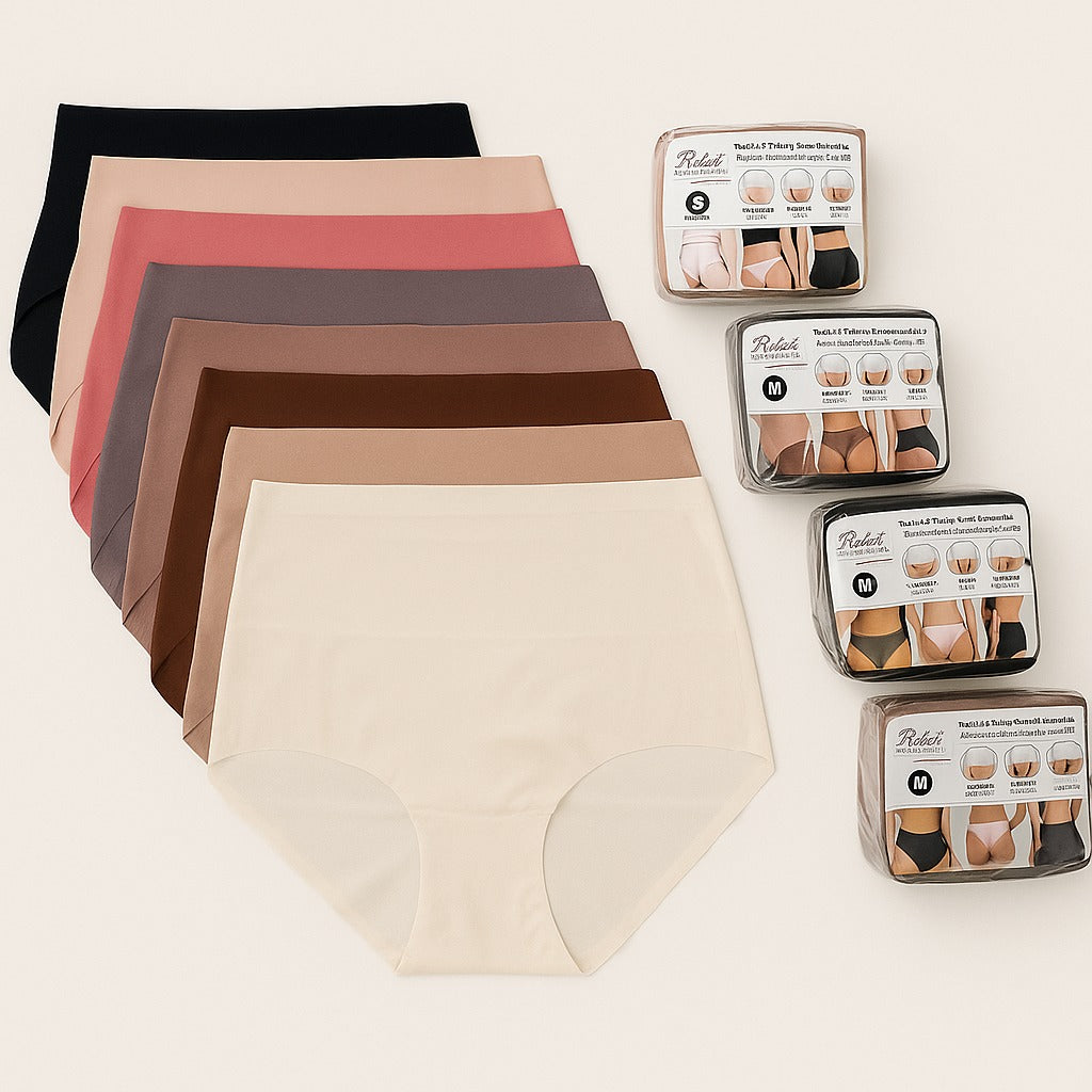 1 pack de 7 unidades - Panties clásicos costuras invisibles, tiro alto