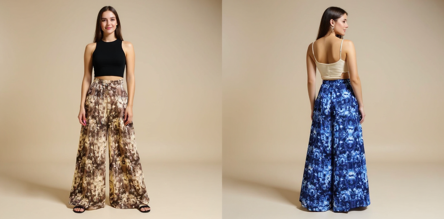 Pantalón Palazzo estampados exlcusivos talla ÚNICA