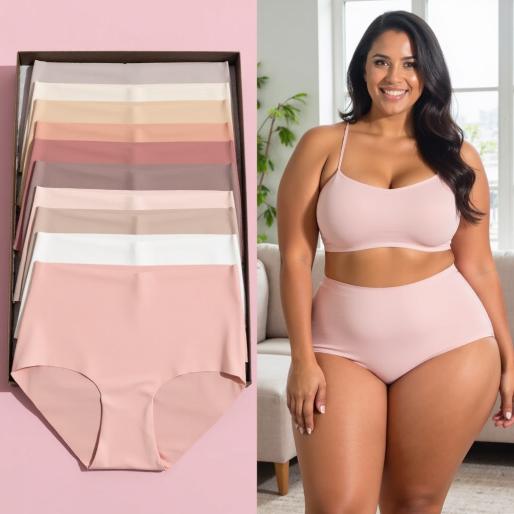 1 pack de 7 unidades - Panties clásicos costuras invisibles, tiro alto