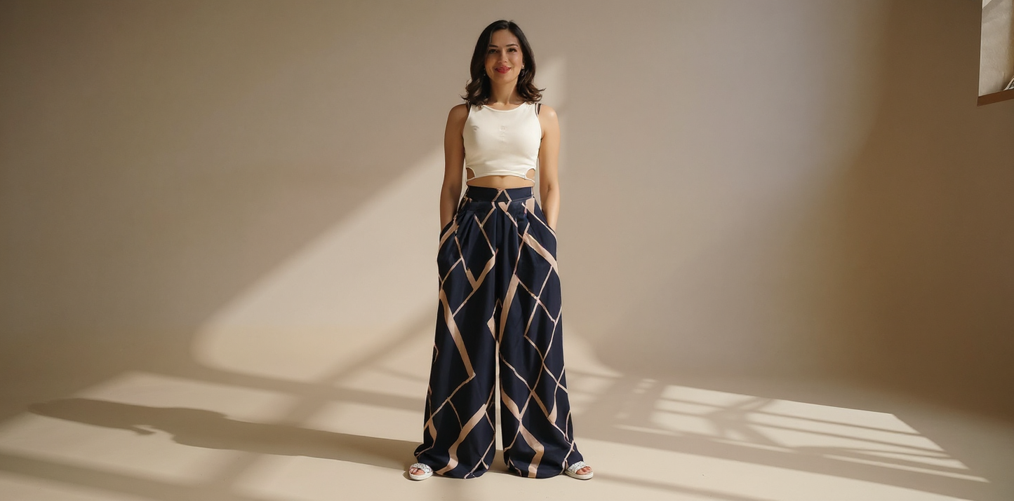 Pantalón Palazzo estampados exlcusivos talla ÚNICA