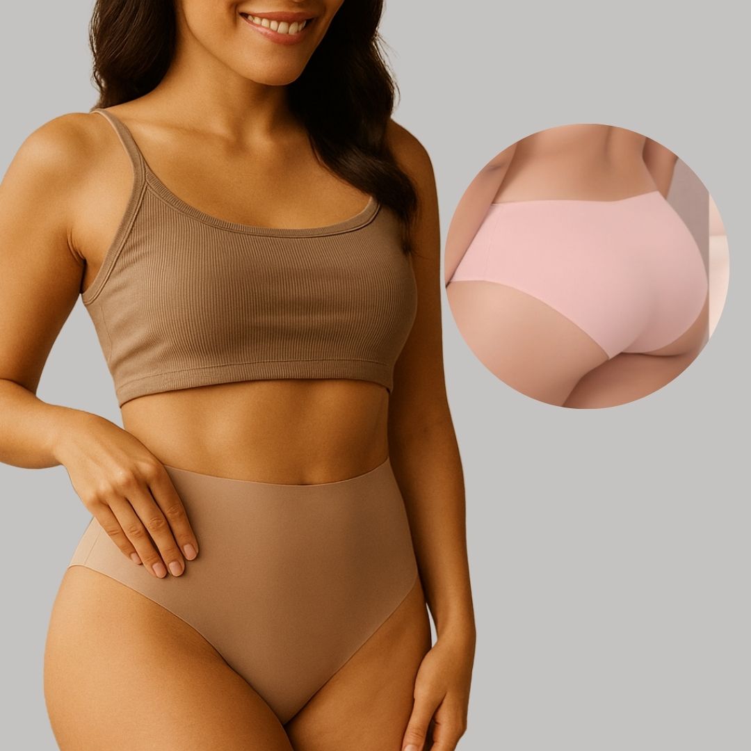 1 pack de 7 unidades - Panties clásicos costuras invisibles, tiro alto