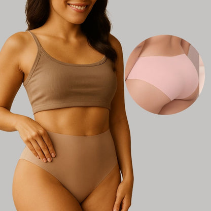 1 pack de 7 unidades - Panties clásicos costuras invisibles, tiro alto