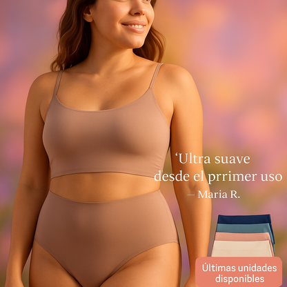 2 top + 1 pack de 6 panties tiro alto