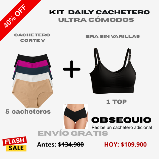 Oferta black days kit daily 5 cacheteros + 1 top