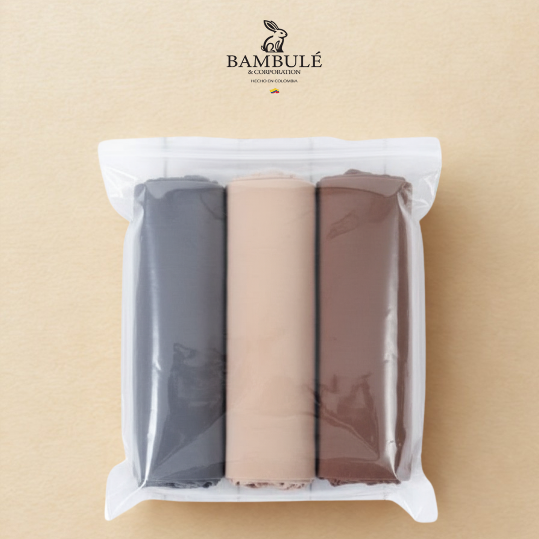 Ref 347. Paquete x 3 panty tiro alto invisible