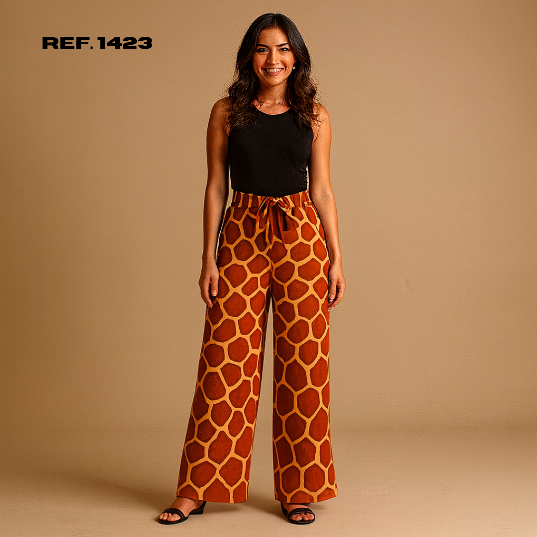 Ref 1423. Pantalón con cordones bota campana