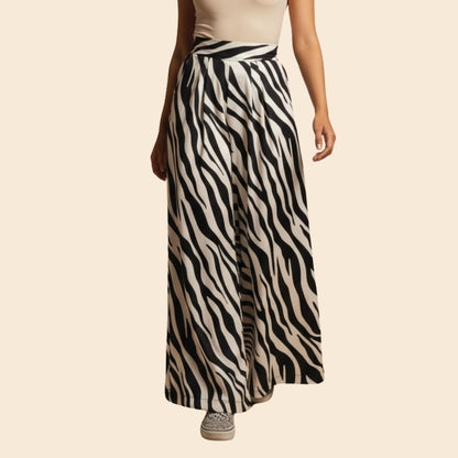 Pantalón ultra fresco, pierna ancha, cintura alta
