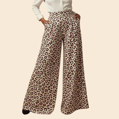 Pantalón ultra fresco, pierna ancha, cintura alta