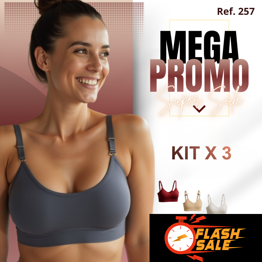 Top - Bra sin varillas / Flash sale KIT X 3