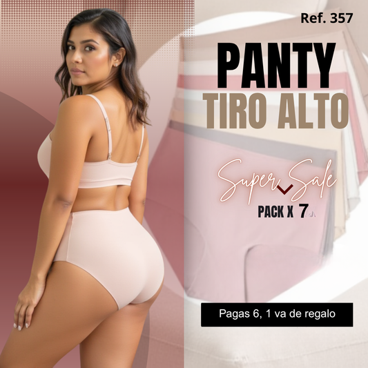 Pack x 7 panties ultracómodos - Tiro alto