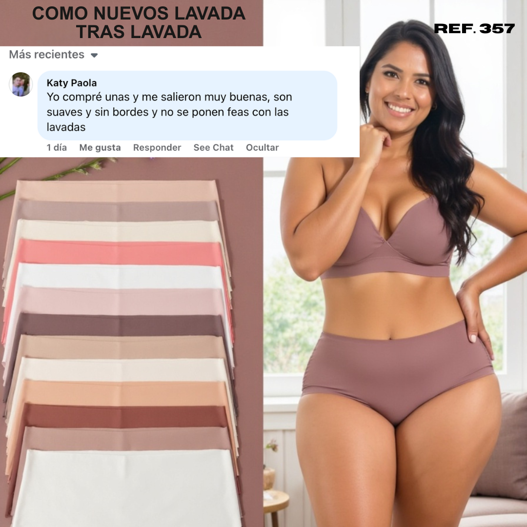Pack x 7 panties ultracómodos - Tiro alto
