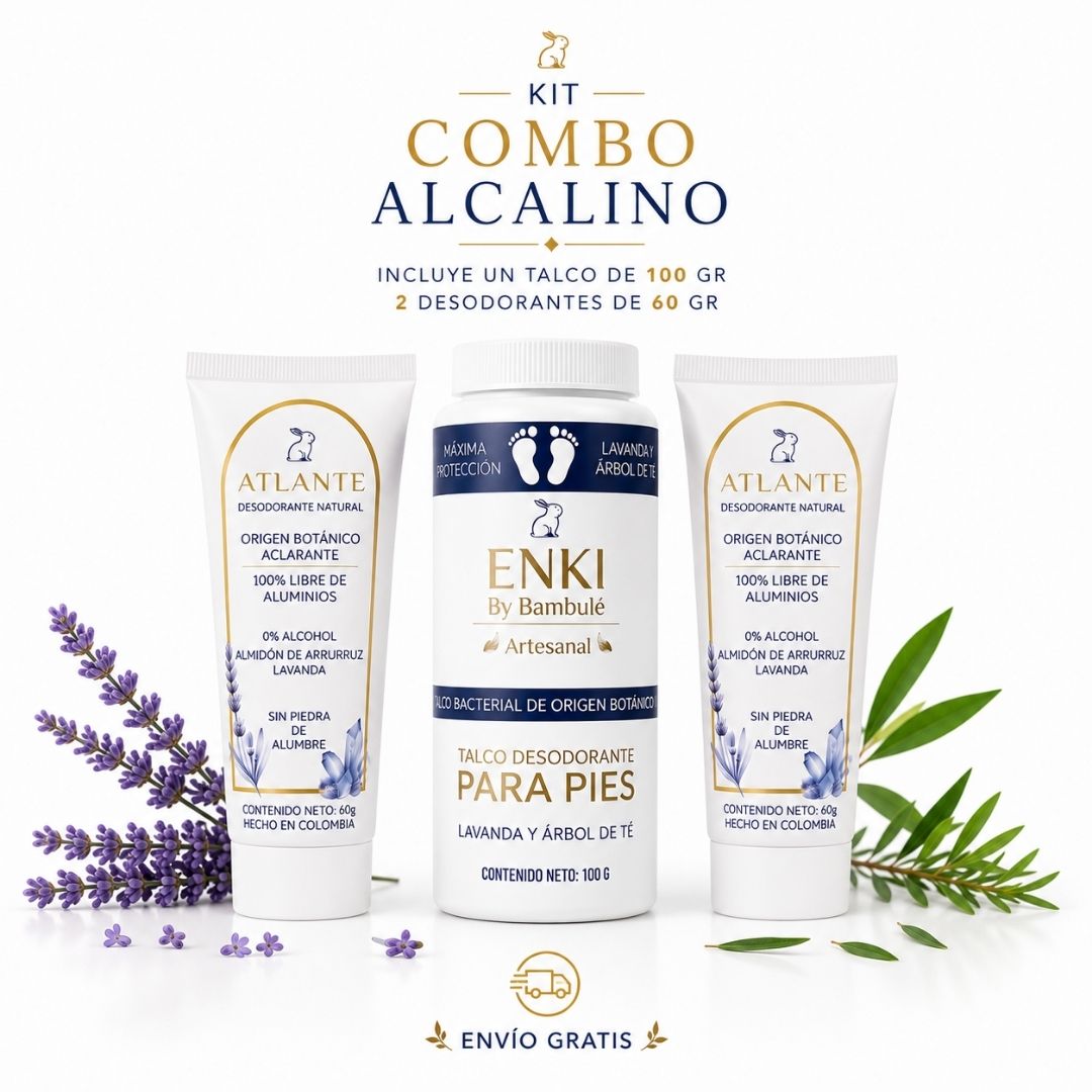 Talco desodorante - Kit alcalino