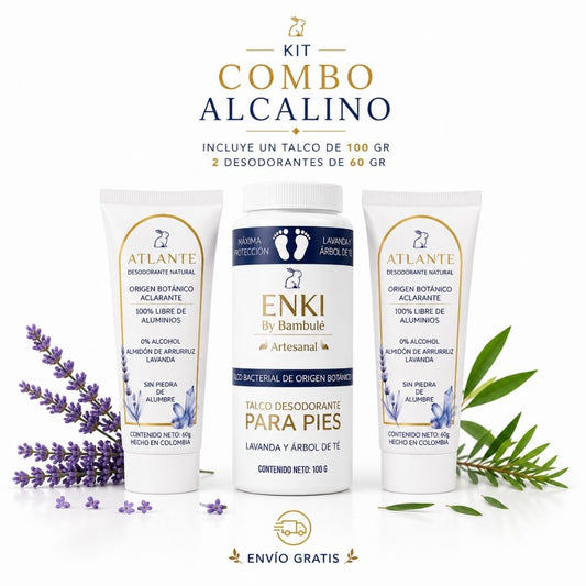 Talco desodorante - Kit alcalino