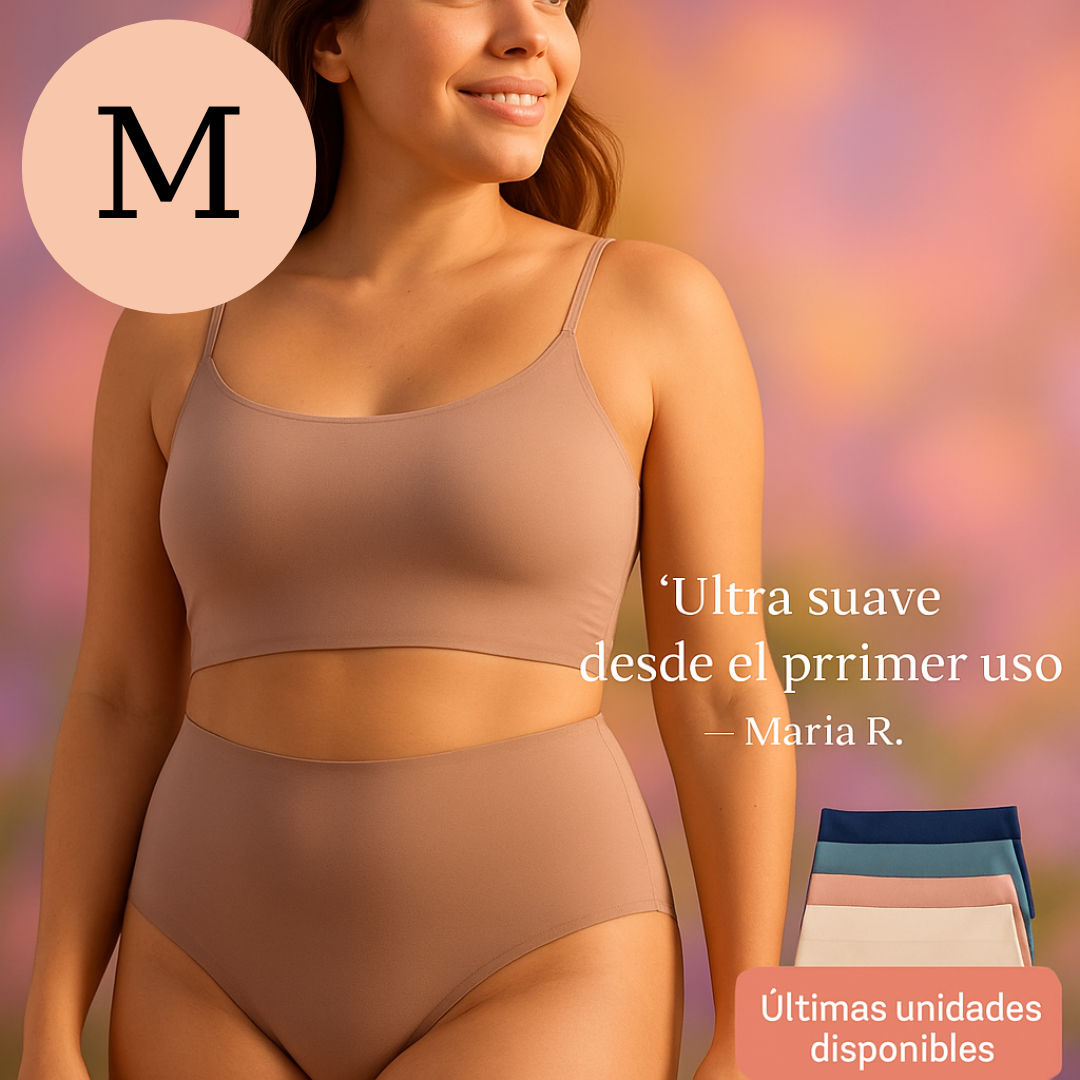 1 pack de 7 unidades - Panties clásicos costuras invisibles, tiro alto