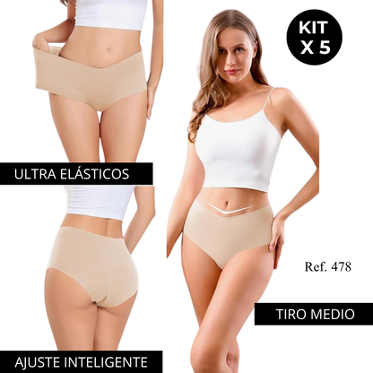 Ref 478. Paquete x 5 cachetero curvy