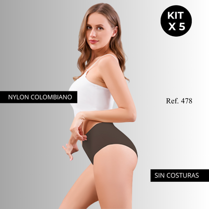 Ref 478. Paquete x 5 cachetero curvy
