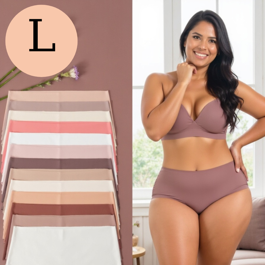 1 pack de 7 unidades - Panties clásicos costuras invisibles, tiro alto